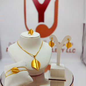 Golden Leaf 22K Gold Contemporary Jewelry Set